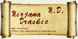 Mirjana Draškić vizit kartica
